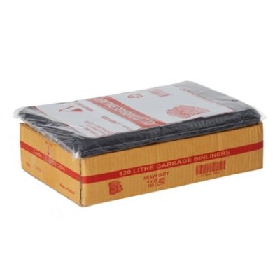 120L BLACK HEAVY DUTY BIN BAG