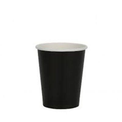 6OZ BLACK SINGLE WALL HOT CUP