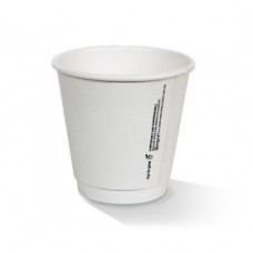 8OZ WHITE DOUBLE WALL COMPOSTABLE CUP