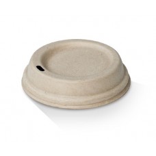 BAGASSE LID 80MM TO SUIT 6/8/10OZ