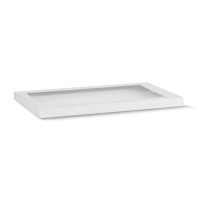 WHITE CATERING TRAY LARGE LID