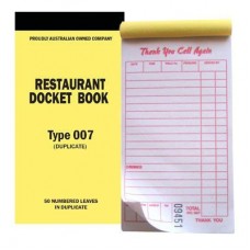 RESTAURANT DOCKET BOOK 007