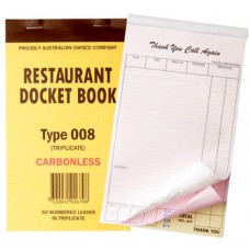 RESTAURANT DOCKET BOOK 008