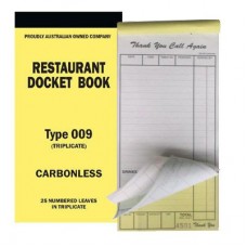RESTAURANT DOCKET BOOK 009