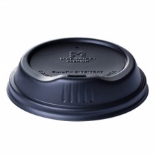 BLACK BIODEGRADABLE LID TO SUIT 12-16OZ HOT CUP