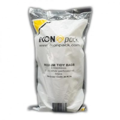 BIN LINER WHITE- MEDIUM 27LT