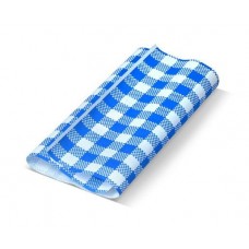 BLUE GINGHAM GREASEPROOF PAPER 200MM X 300MM
