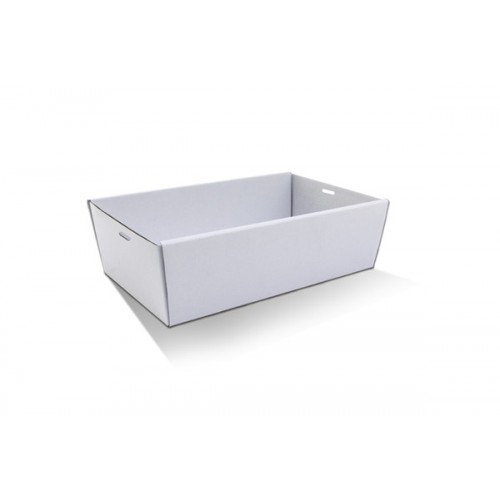 WHITE CATERING TRAY MEDIUM 80MM