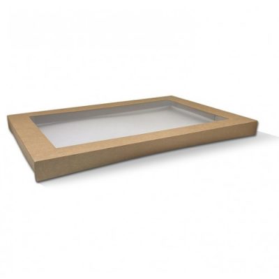CATERING TRAY MEDIUM KRAFT LID