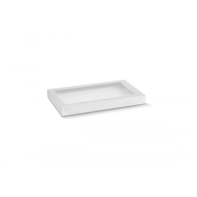 WHITE CATERING TRAY SMALL LID