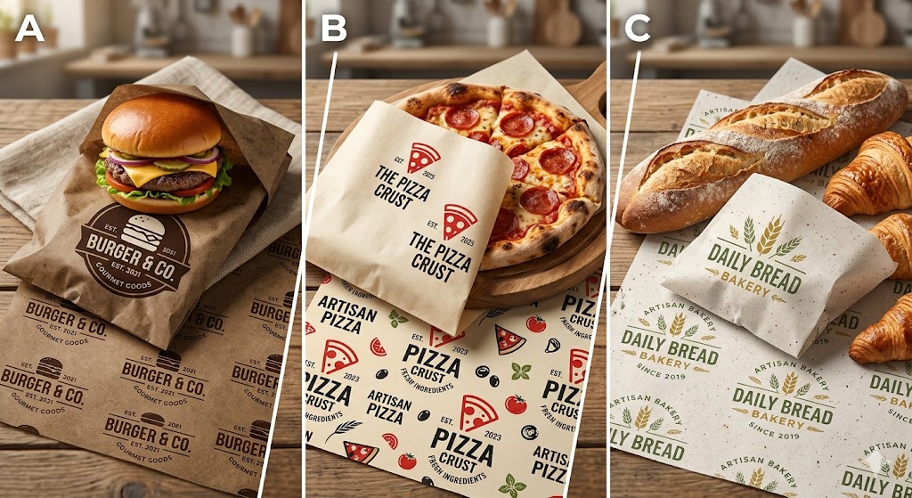 Custom printed greaseproof paper