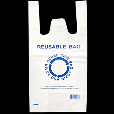 Plastic Reuseable Singlet Medium Carry Bags